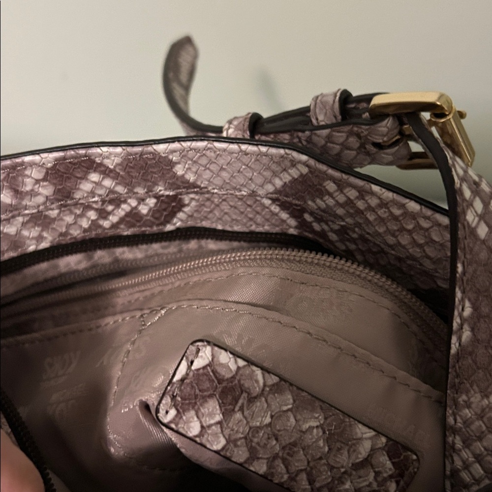 Michael Kors Brown Snakeskin Crossbody Bag - Picture 3 of 4